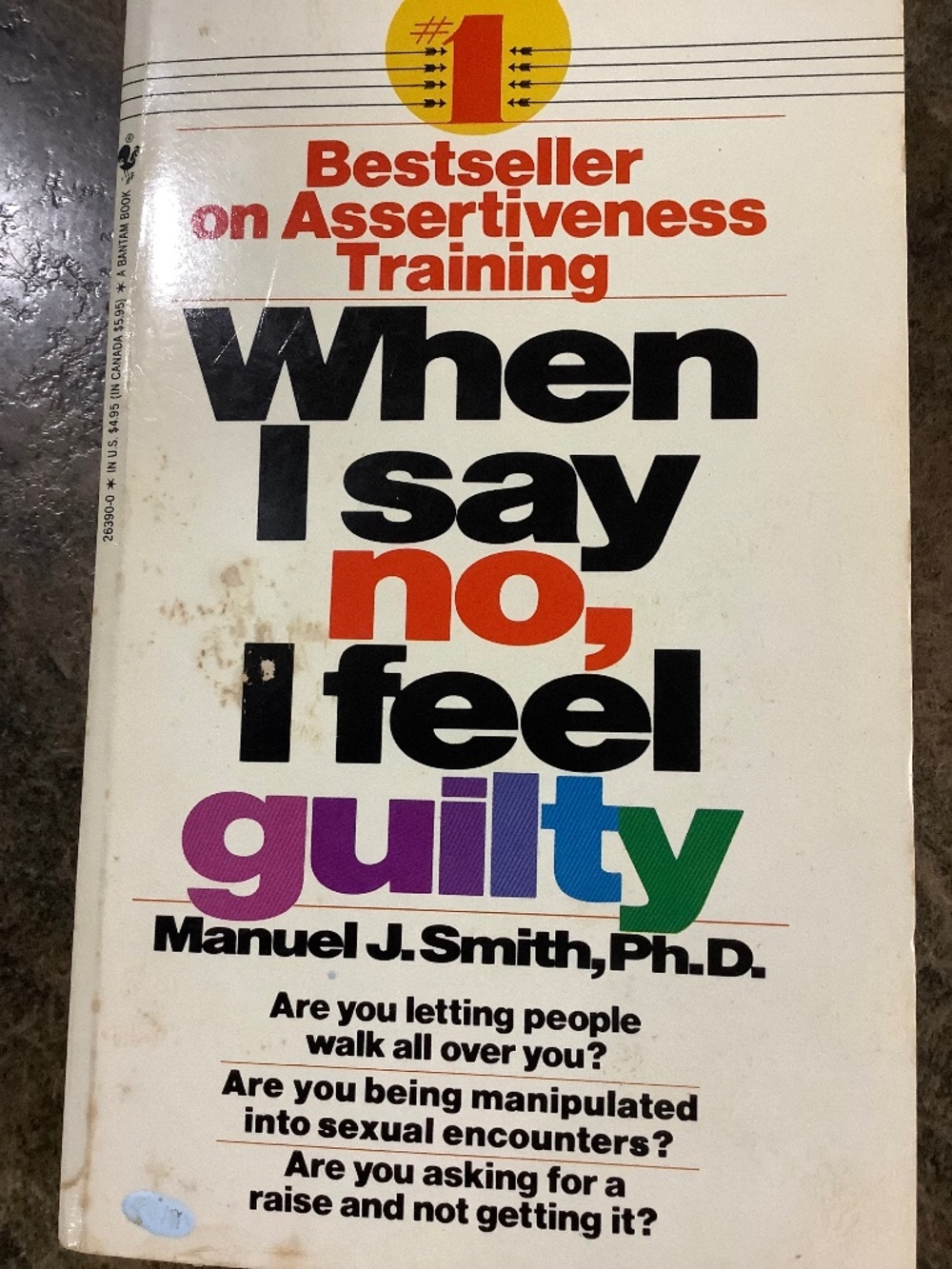 Vintage When I say no I feel guilty book